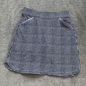 Peter Millar Black and White Checked Skort